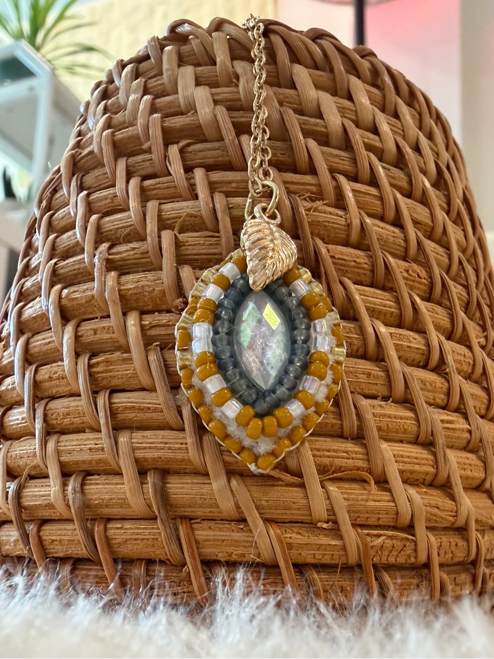 AUTUMN w/ Handmade Indigenous ❤️Beaded Pendant